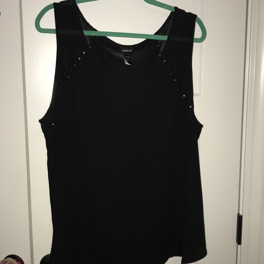 Black with silver stud tank top